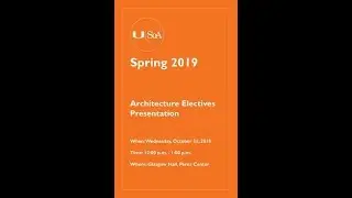 UMSoA Spring 2019 Electives Presentation