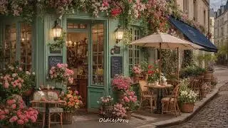 Oldies Playing in Another Room | Cozy Floral Caf&eacute;, Vintage European Street & Soft Nostalgic Vibes