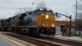 [CSXT]3434 GE ET44AH Fresh Paint ES40DC-ES44AH 3385 ET44AH Leads MO31-24 & Blasting Hybrid K5HLL-R2