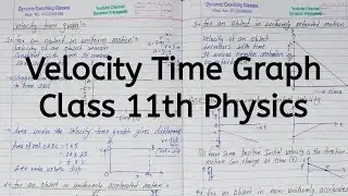 Velocity Time Graph | Chapter 2 | Motion in a Straight line | Class 11 Physics