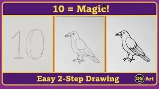Draw a Crow from Number 10! 🐦&zwj;⬛✨ | DG Art