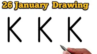 How To Draw Freedom Bird From K Letter 🇮🇳 | 26 January Republic Day Special