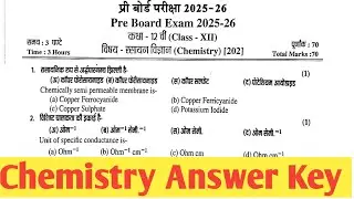 CG 12th Chemistry Pre Board 2026 | Class 12th Chemistry Full Pre Board Exam Paper Answer 