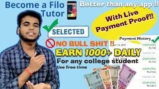 Filo Tutor| Best App to earn money in lockdown 🔥🔥Take live calls | Best app for college students