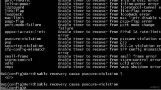 32 Port Security Sticky And Errdisable Recovery