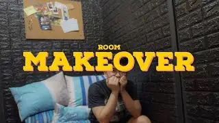 DIY low budget room makeover | 3D brick wallpaper |  black room design