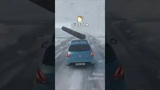 SPADAJĄCE KŁODY NA SAMOCHODY 😯 #beamngdrive #shorts