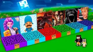 Ne CHOISISSEZ pas le mauvais LABYRINTHE sur Minecraft ! ( Rumi , Pocoyo , Demon Gorgons , Toinelag )