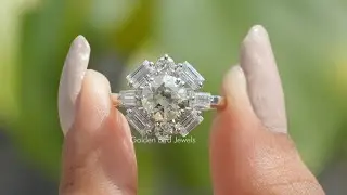 Old European Round Cut Moissanite Engagement Ring #moissanite #proposalring @GoldenBirdJewels