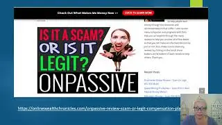 #ONPASSIVE Scam Or Legit? Decide For Yourself