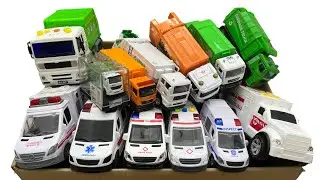 Car Toys for Toddlers | Ambulance and Garbage Truck Collection Full on the Box