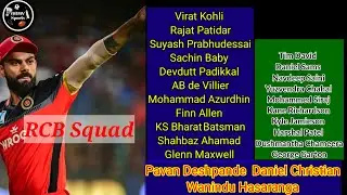 RCB FULL SQUAD FOR IPL 2021 2nd PHASE | REPLACEMENT | #ABMVSPORTS