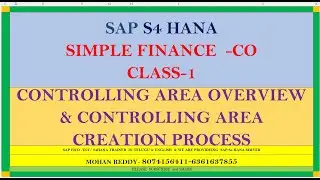 SAP S4 HANA- CONTROLLING MODULE OVER VIEW &  CONTROLLING AREA CREATION PROCESS-8074156411