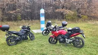 Осенний прохват на трёх мотоциклах Bajaj Pulsar 250, Honda 600, Royal Enfield Himalayan 