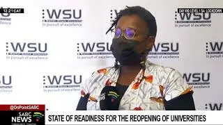 2022 Academic Year | Walter Sisulu University state of readiness for reopening