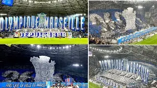 Marseille Fans at home vs PSG : The great animations for the Classic at the Velodrome👏🇫🇷