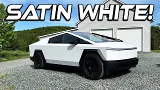 Белая атласная пленка для Tesla Cybertruck!