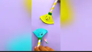 DIY Cute Mini Broom | Easy Paper Craft for kids #diy #minivlog #youtube #craftideas