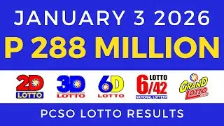 Lotto Result Today 9pm January 3 2026 PCSO