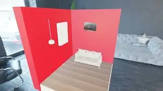 Blender small animation - Floors, walls, Polycam object, 3D objects, light sources, camera movement