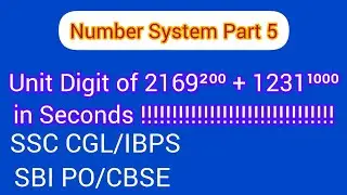 Unit Digit of a Number/Basic Concepts/Concept Review Problems/SSC CGL/IBPS/BANK PO/CBSE. #maths ,   