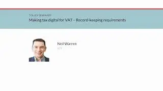 Making Tax Digital &ndash; Record-keeping