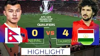 Nepal U23 vs Tajiskisthan U23 | AFC U23 Asian Cup 2026 Qualifiers Highlights.