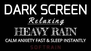 Light Rain for Sleeping | BLACK SCREEN | Deep Calm and Relaxing Storm Night (1 Hour)