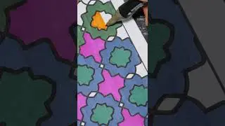#asmr #sinhablar #coloreando #patrones #geom&eacute;trico #notalking #coloringbook #satisfying #coloring