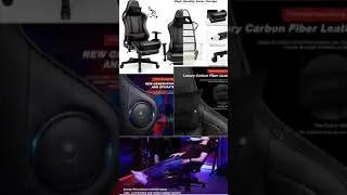 GTRACING Gaming Chair with Footrest, Bluetooth Speakers Ergonomic Carbon Fiber. amzn.to/3rME2DY