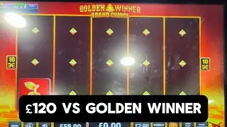 CRAZY! &pound;120 VS NEW Golden Winner Slots FOBT UK Machine 
