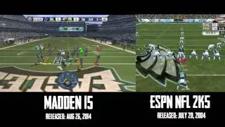 Madden 15 vs ESPN NFL 2k5 Full Gameplay Comparison