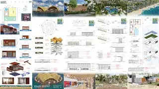 Photoshop Architecture Presentation Sheet in 20 minutes