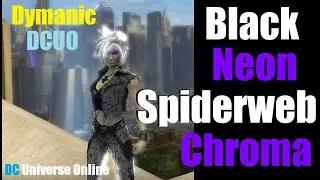 DCUO Black Neon Spiderweb Chroma Material - DC Universe Online