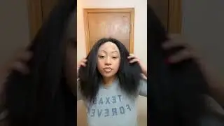 Kinky Straight Wig Transformation 180% Density, 4C Blowout Texture with Kinky Edges