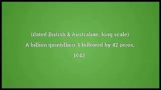 Septillion Meaning