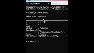 show Lists shared resources #windows