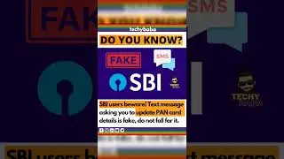 Warning ⚠️🚨 | SBI User alert for Fake text Message asking Pan details #fraud #money #sms #shorts