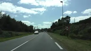 Driving On Route de Saint Brieuc D790, 22110 Rostrenen, C&ocirc;tes d'Armor, Brittany, France