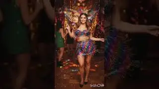 Conjunto Top e Saia Franjas e Brilho
