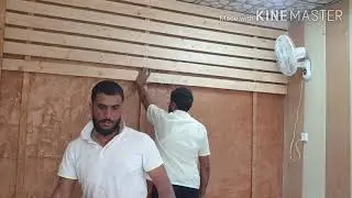 ديكور خشبي لجدران المحلات او المنازل