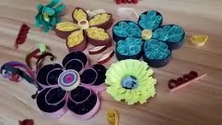 How to make a fringed quilling flower in an easy way ./ 2nd part/