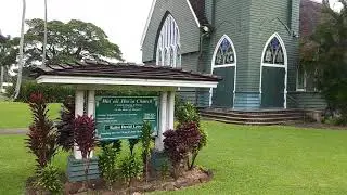 Historical Waioli Huiia Church in Hanalei , Kauai.
