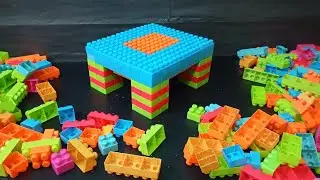 Satisfying DIY Table ASMR | ASMR Building Blocks #buildingblocks SOJIB U24