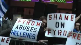 SHAME ON FYROM Human Rights Rally US Mission to UN , 10/27/08 (part 1)