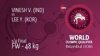 1/4 FW - 48 kg: V. VINESH (IND) df. Y. LEE (KOR) by TF, 11-1