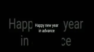 Happy new year in advance 2020