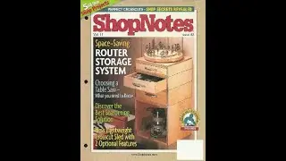 Woodworking ShopNotes 063   Space saving router storage system