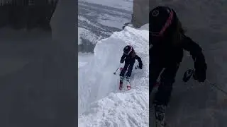 My 8 y.o. daughter absolutely WAXING Corbet&rsquo;s Couloir 3.5.23