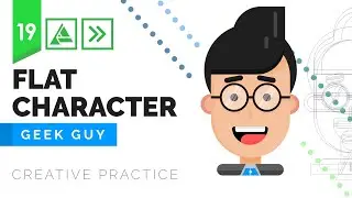 Flat Character: Geek Guy 👓 | Affinity Designer